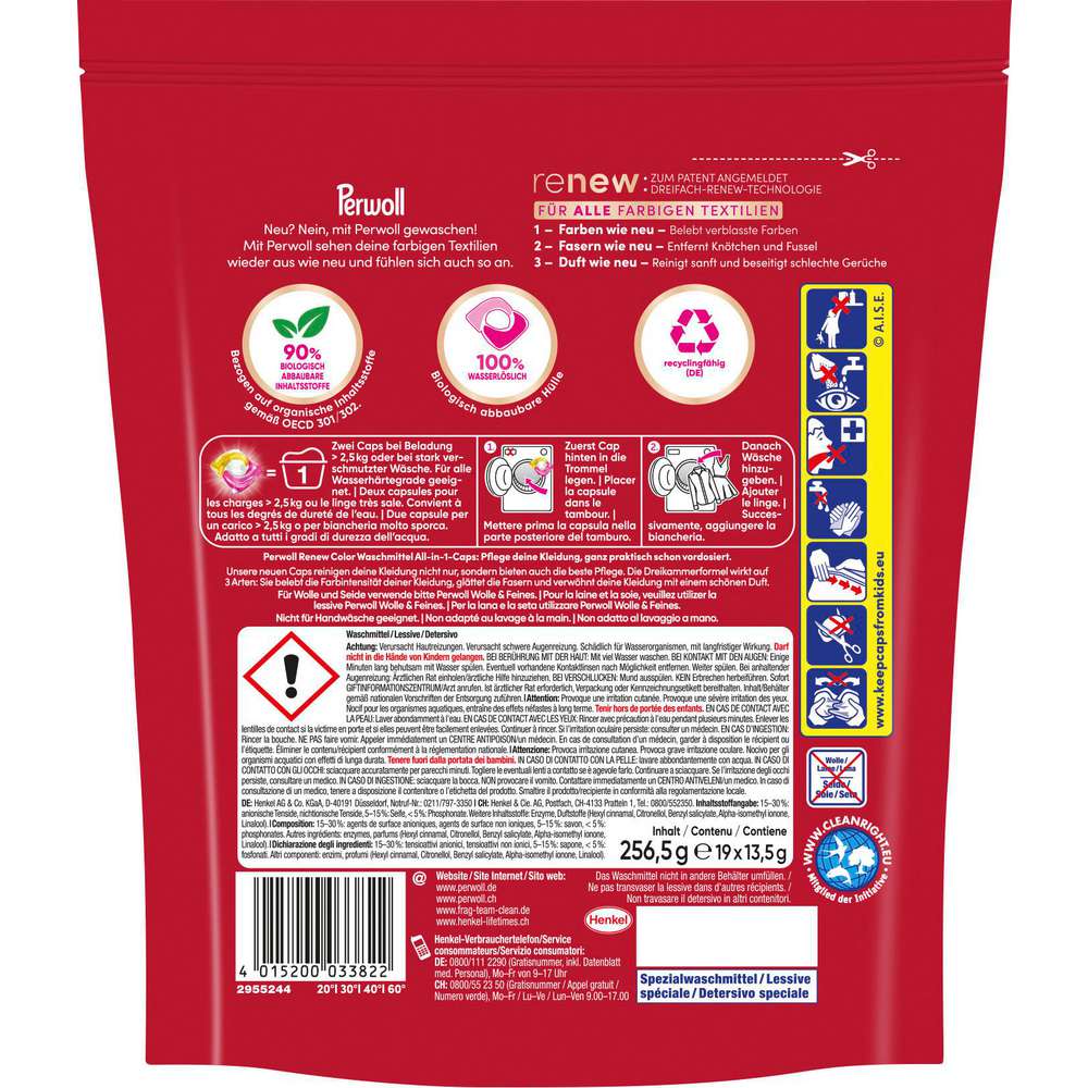 Produktabbildung Perwoll Color-Waschmittel Caps, Renew