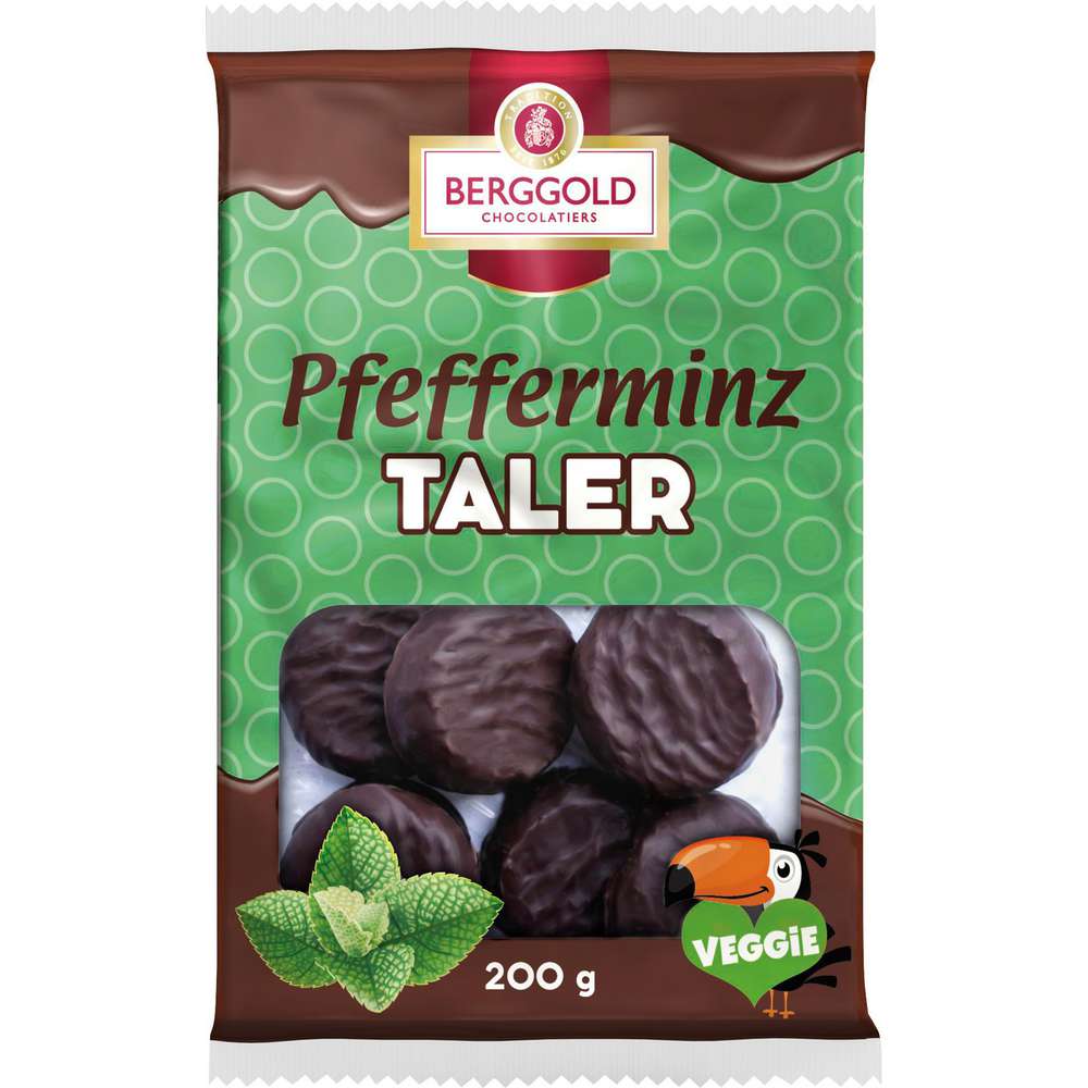 Produktabbildung Berggold Pfefferminz-Taler mit Schokolade