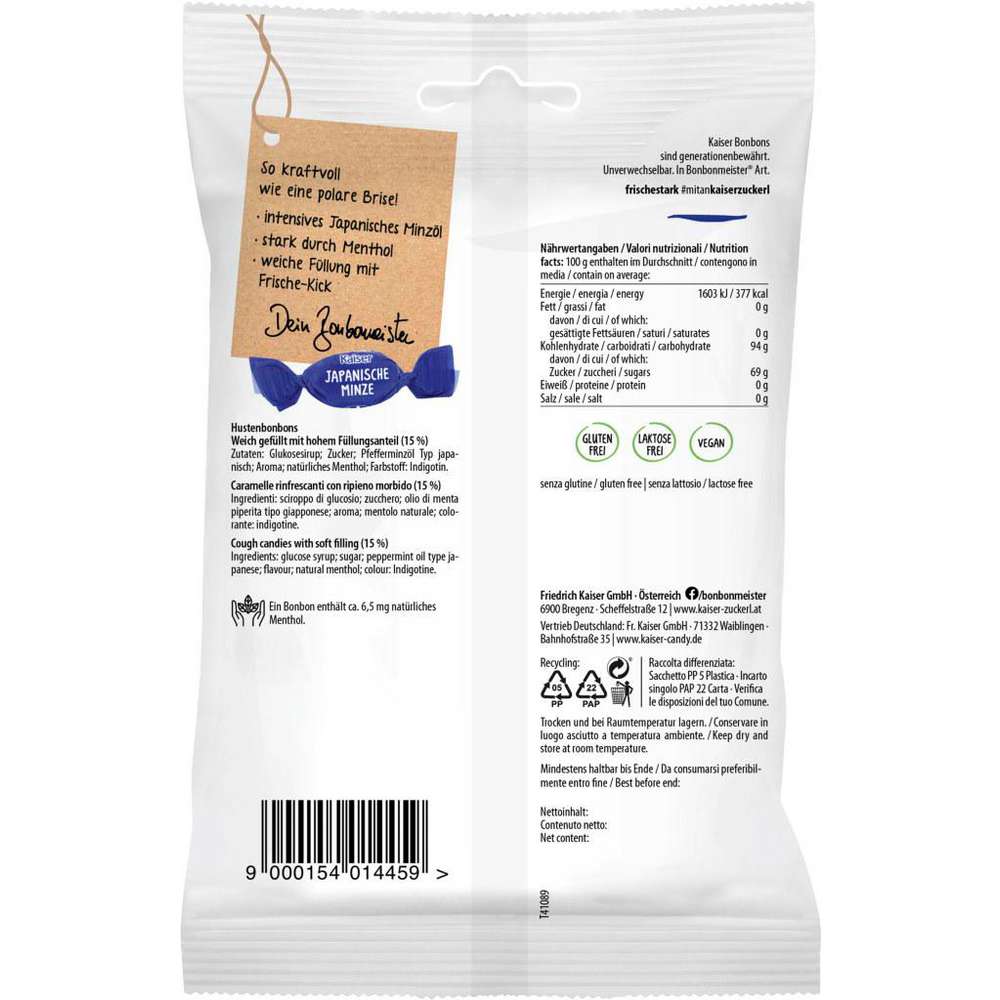 Produktabbildung Kaiser Bonbons, Japanische Minze