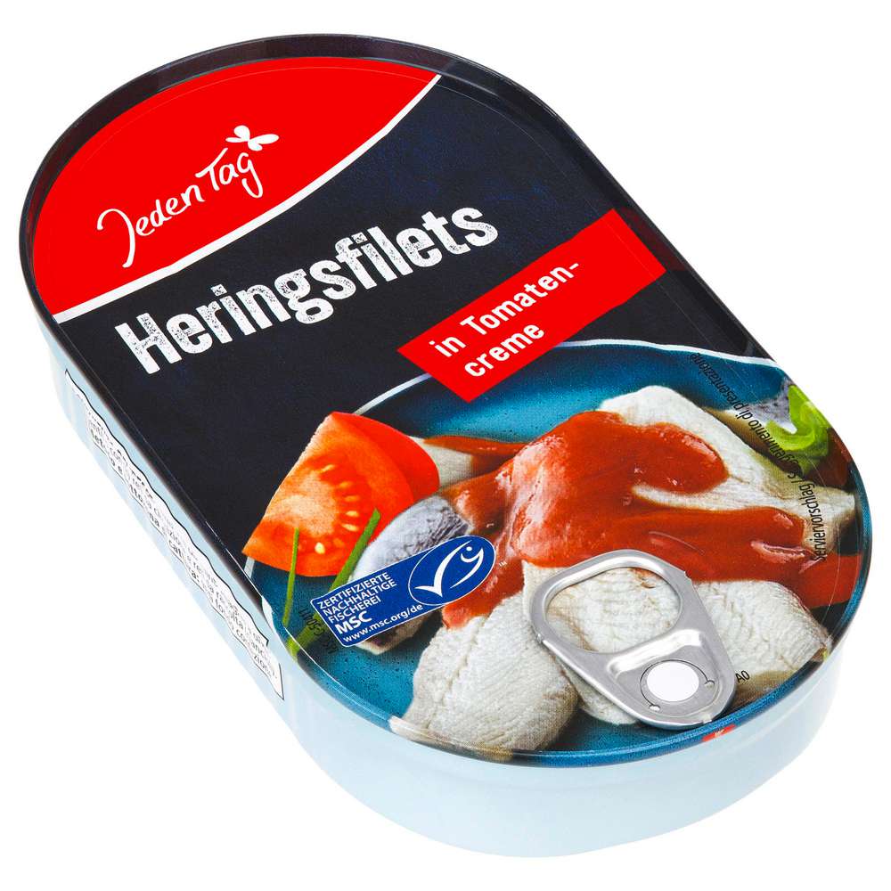 Produktabbildung Jeden Tag Heringsfilets Tomatencreme