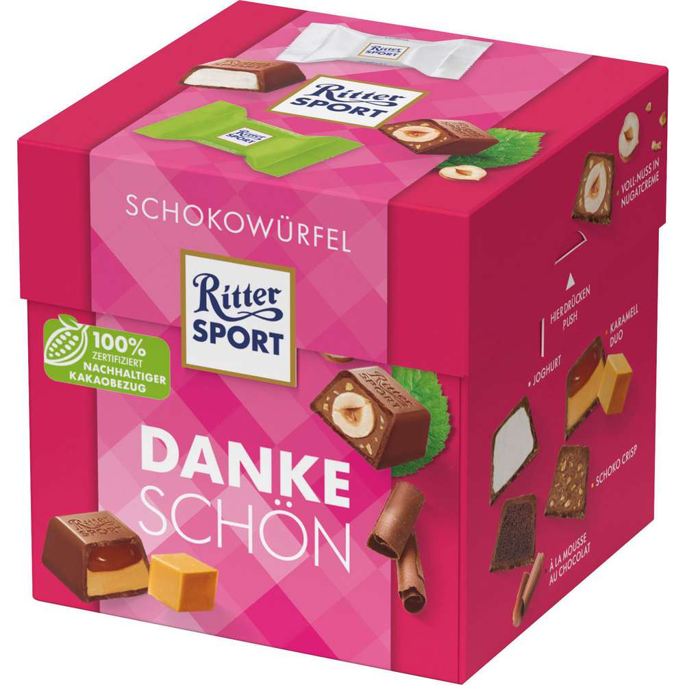 Produktabbildung Ritter Sport Schokowürfel Danke