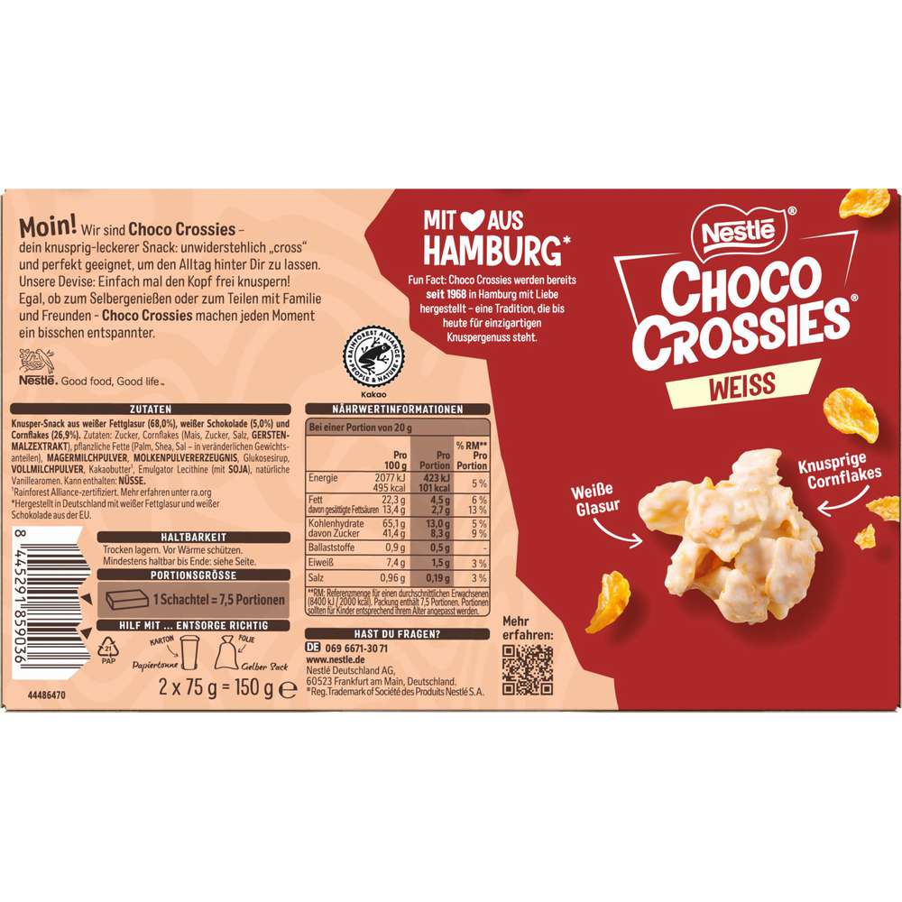 Produktabbildung Nestle Choco Crossies, Weiß