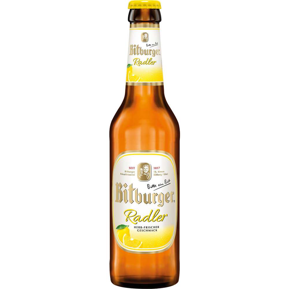 Produktabbildung Bitburger Biermischgetränk, Radler, Zitrone, 2,5 %
