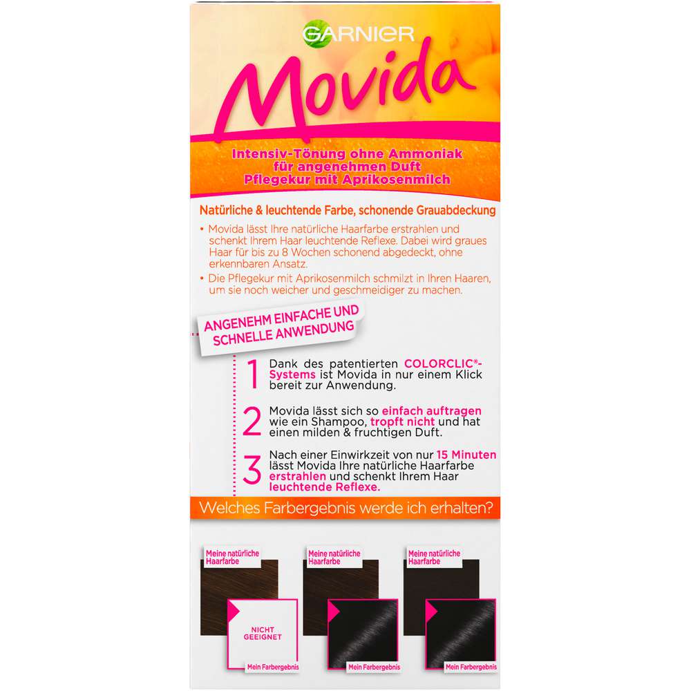 Produktabbildung Garnier Haarfarbe Movida, 55 Schwarz
