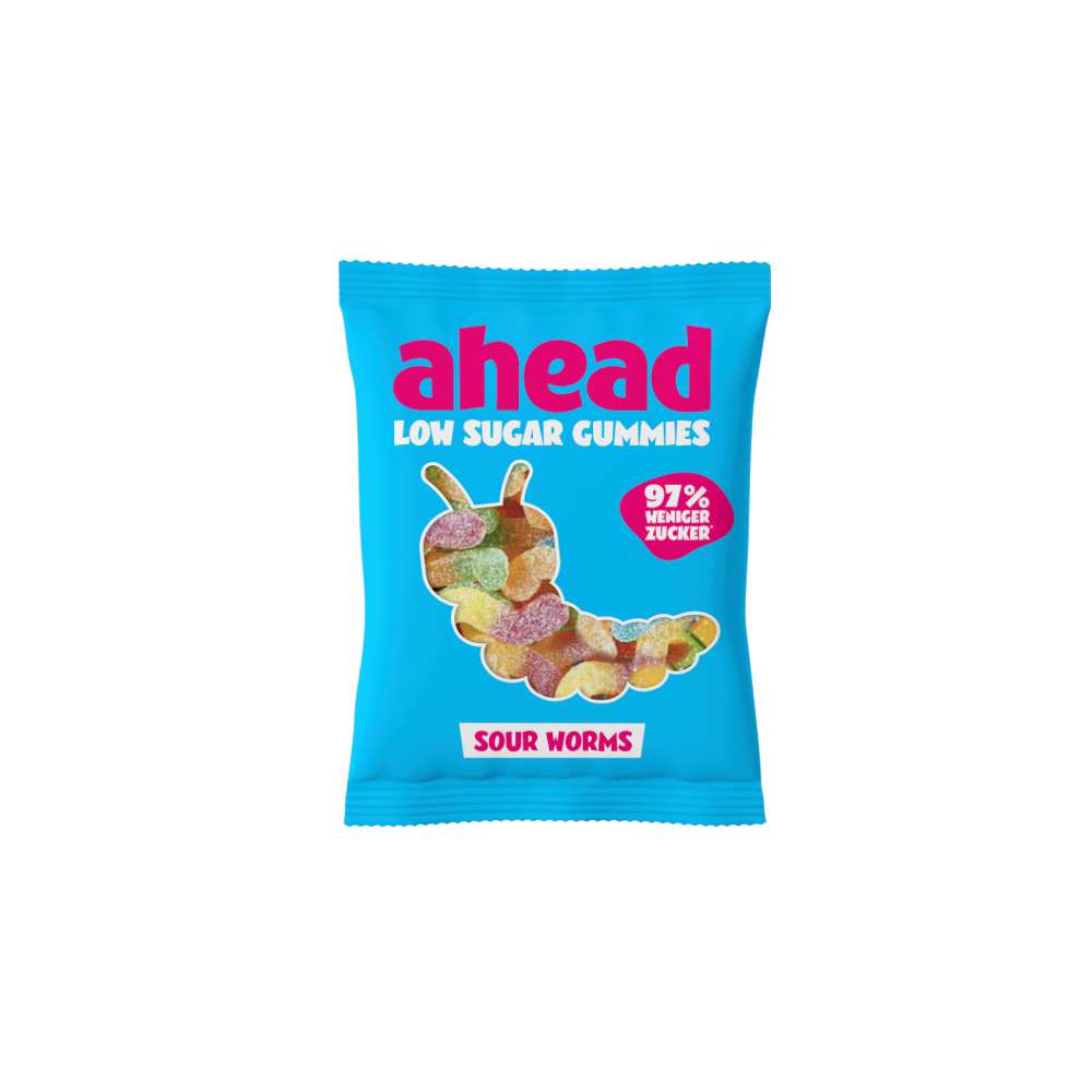 Produktabbildung ahead Sour Worms Gummies Low Sugar