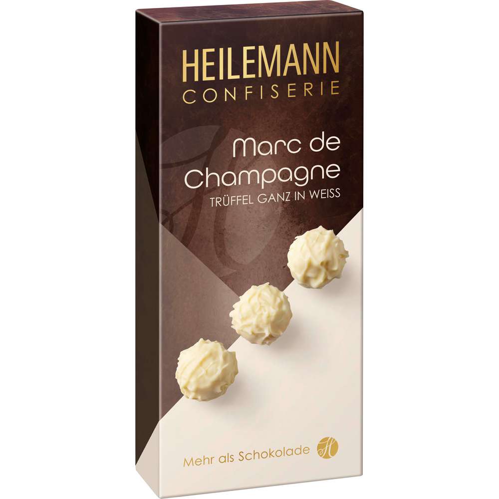 Produktabbildung Heilemann Pralinen Marc de Champagne, Trüffel ganz in weiß