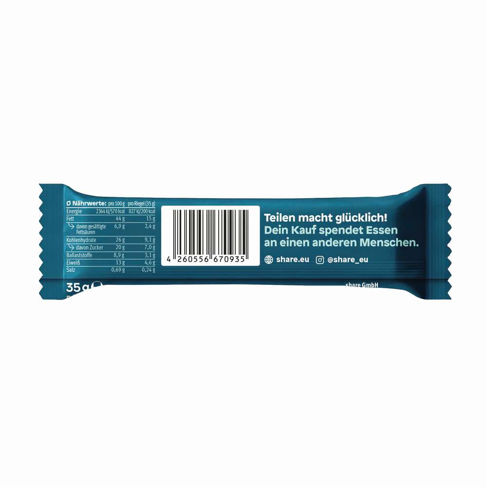 Produktabbildung share Bio Schoko-Meersalz-Riegel, vegan