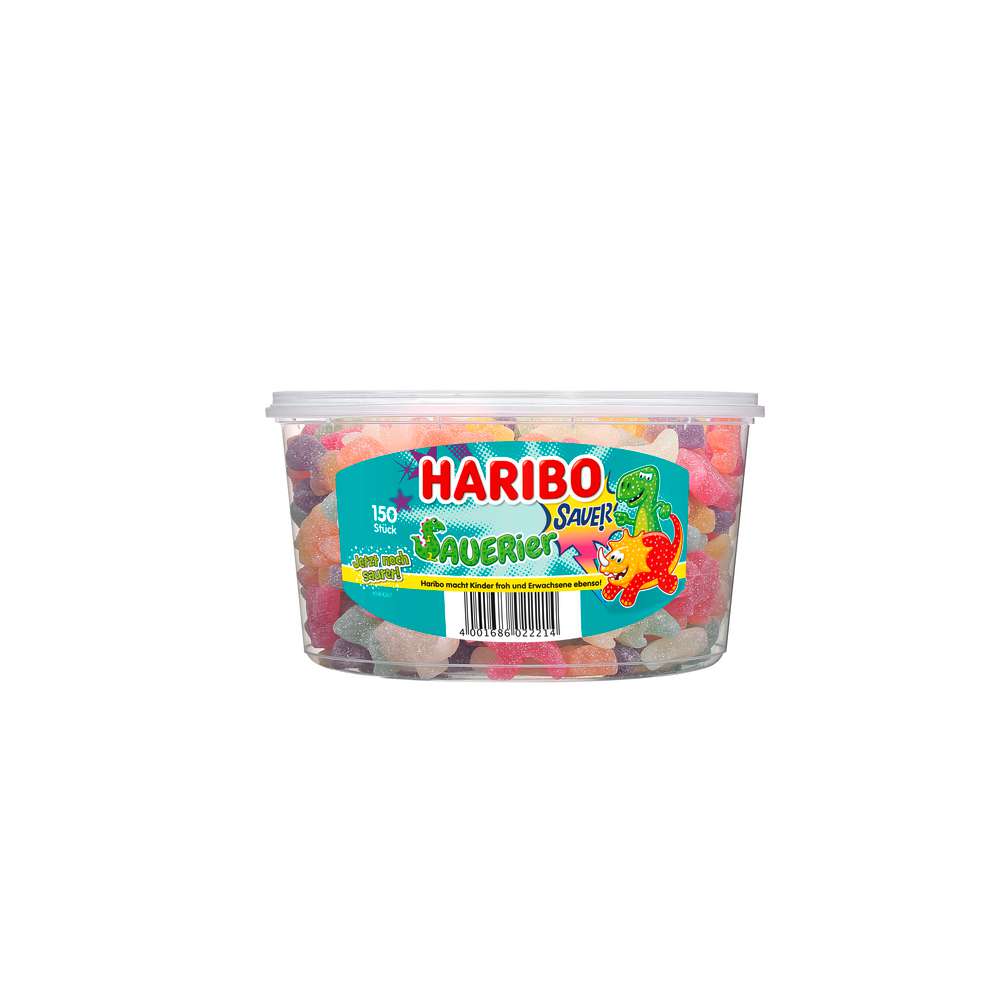 Produktabbildung Haribo Fruchtgummi Sauerier in der Dose