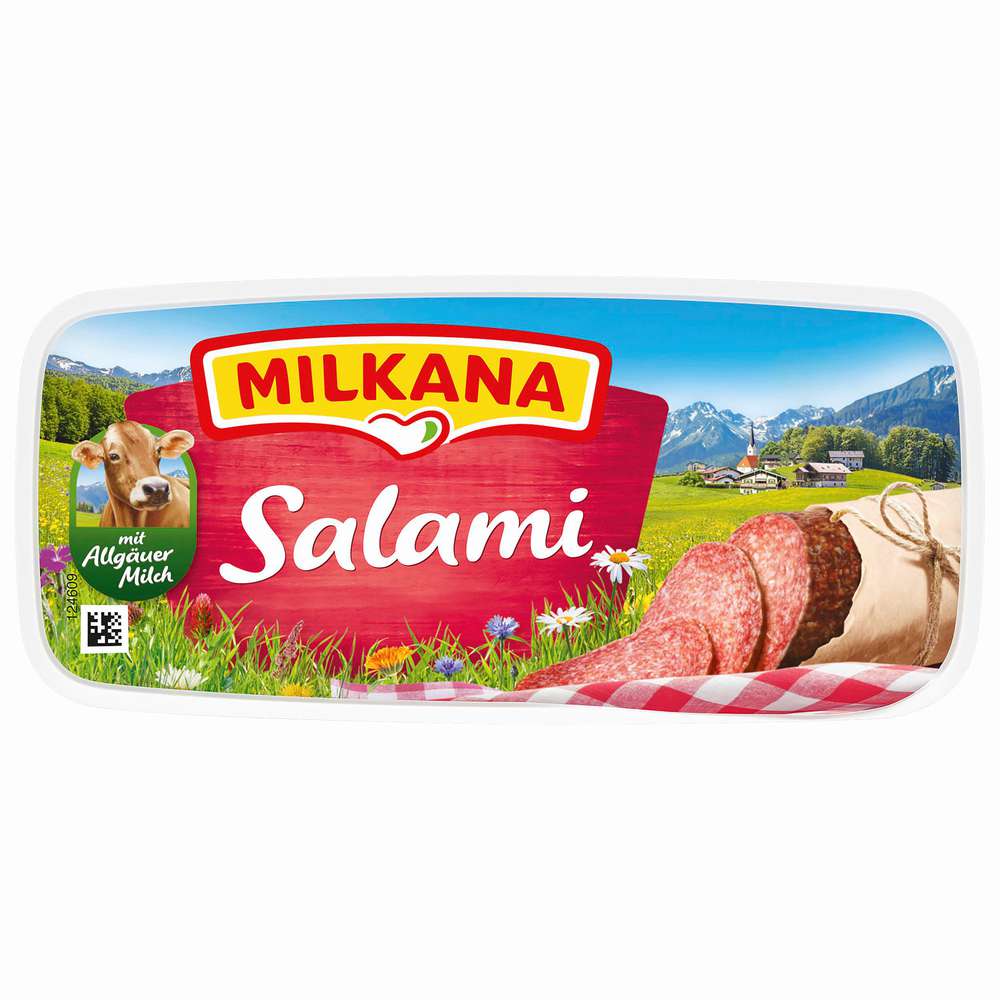 Produktabbildung Milkana Schmelzkäse Salami