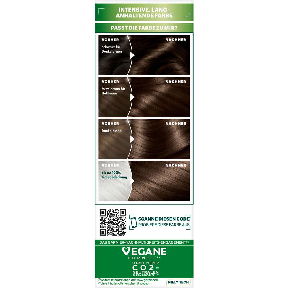 Produktabbildung Garnier Haarfarbe-Creme Nutrisse, 40 Mittelbraun