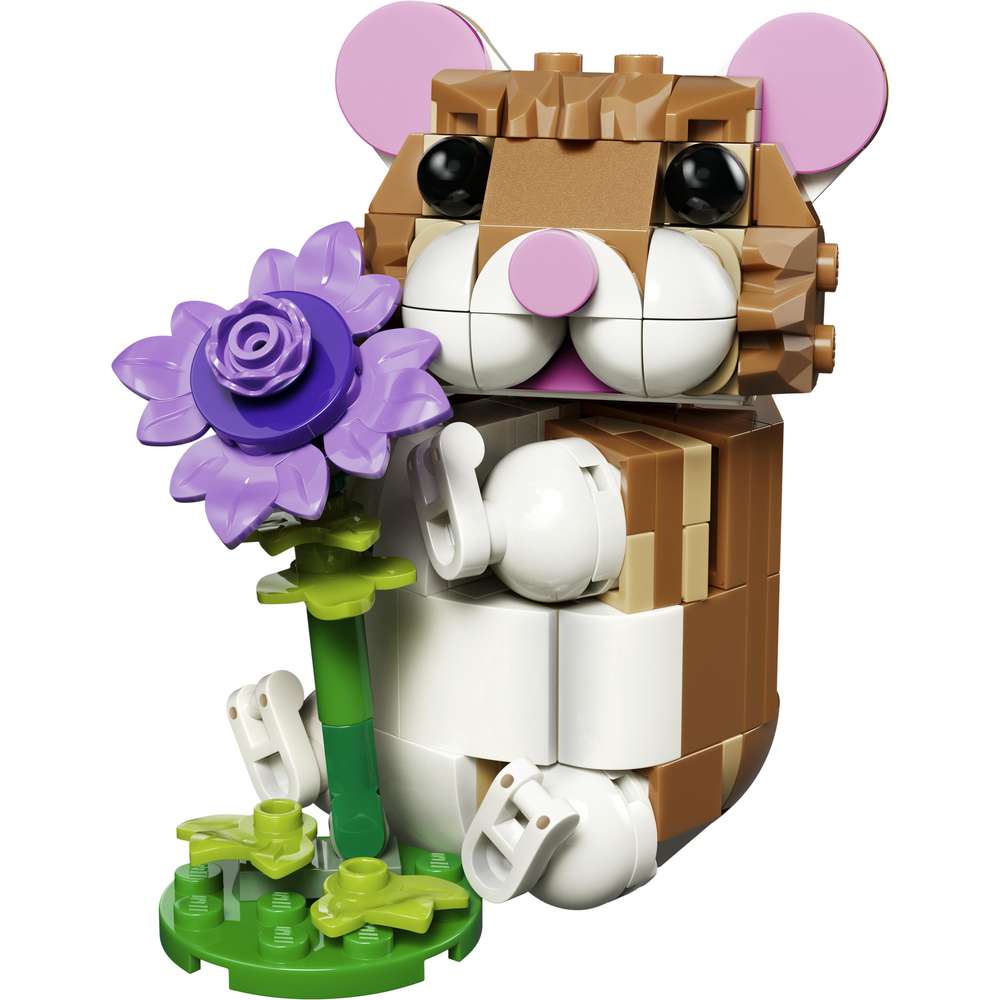 Produktabbildung Lego LEGO Creator 3-in-1-Set Niedlicher Hamster mit Blume 31376
