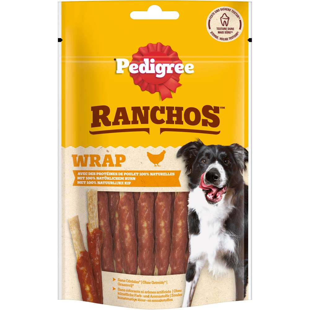 Produktabbildung Pedigree Hunde-Snack Ranchos, Wrap mit Huhn