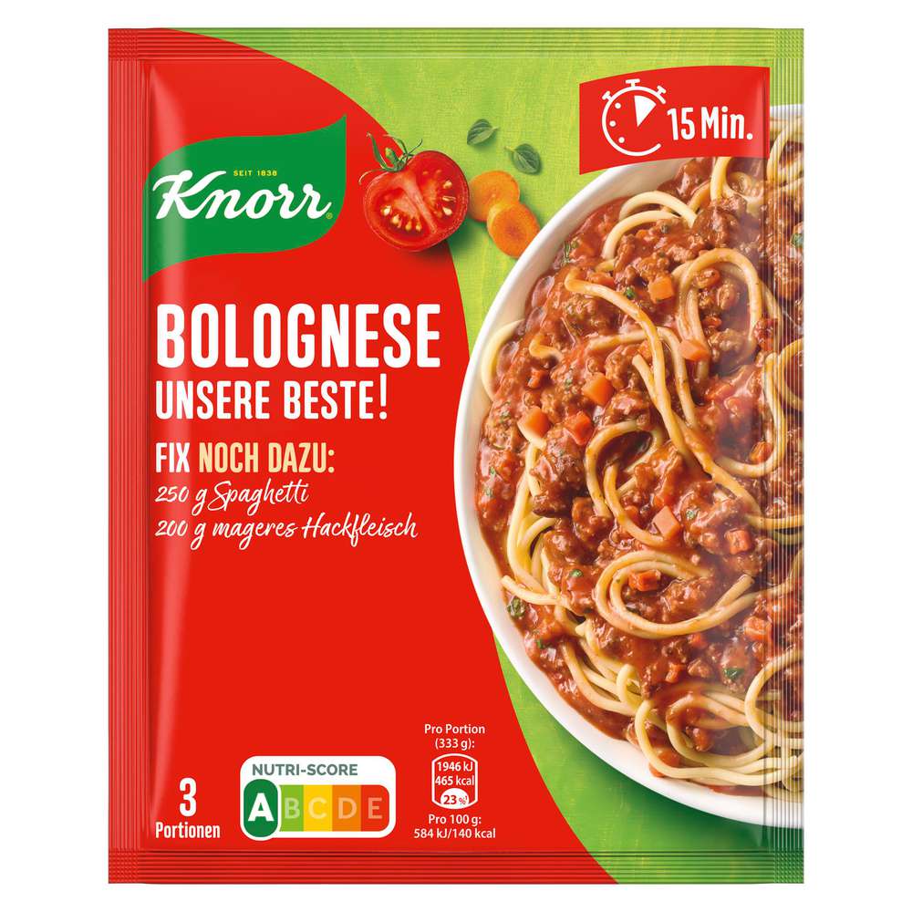 Produktabbildung Knorr Fix-Würzmischung, Bolognese Unsere Beste