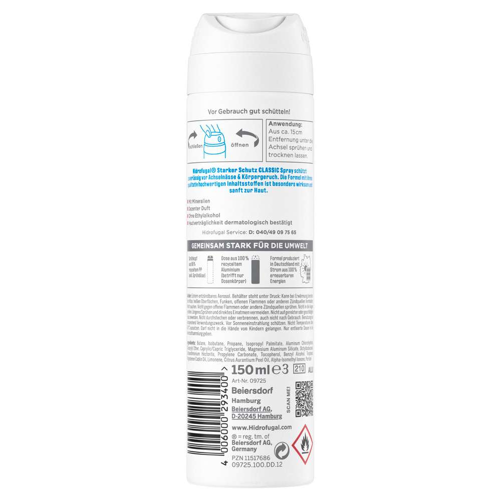 Produktabbildung Hidrofugal Deo Spray, Klassik