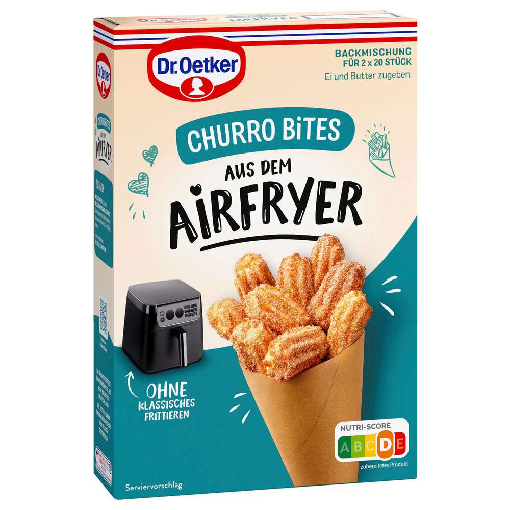 Produktabbildung Dr. Oetker Churro Bites Kleine Backideen Airfryer 