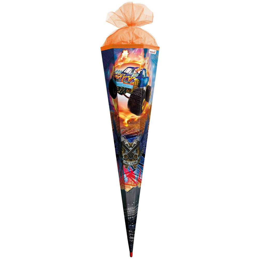 Produktabbildung Roth Motivschultüte 100 cm, Monstertruck Fire