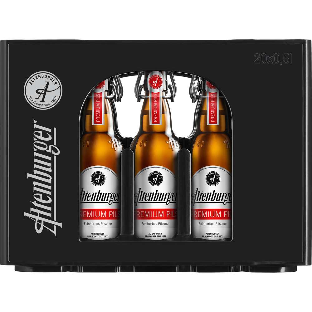 Produktabbildung Altenburger Premium Pilsener Bier, 4,9 % (20x 0,500 Liter)