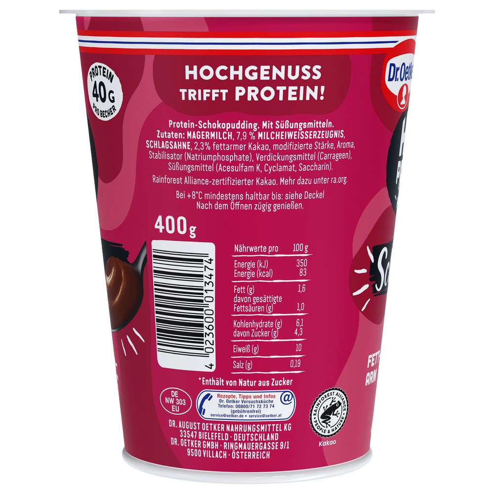 Produktabbildung Dr. Oetker High Protein Pudding, Schoko