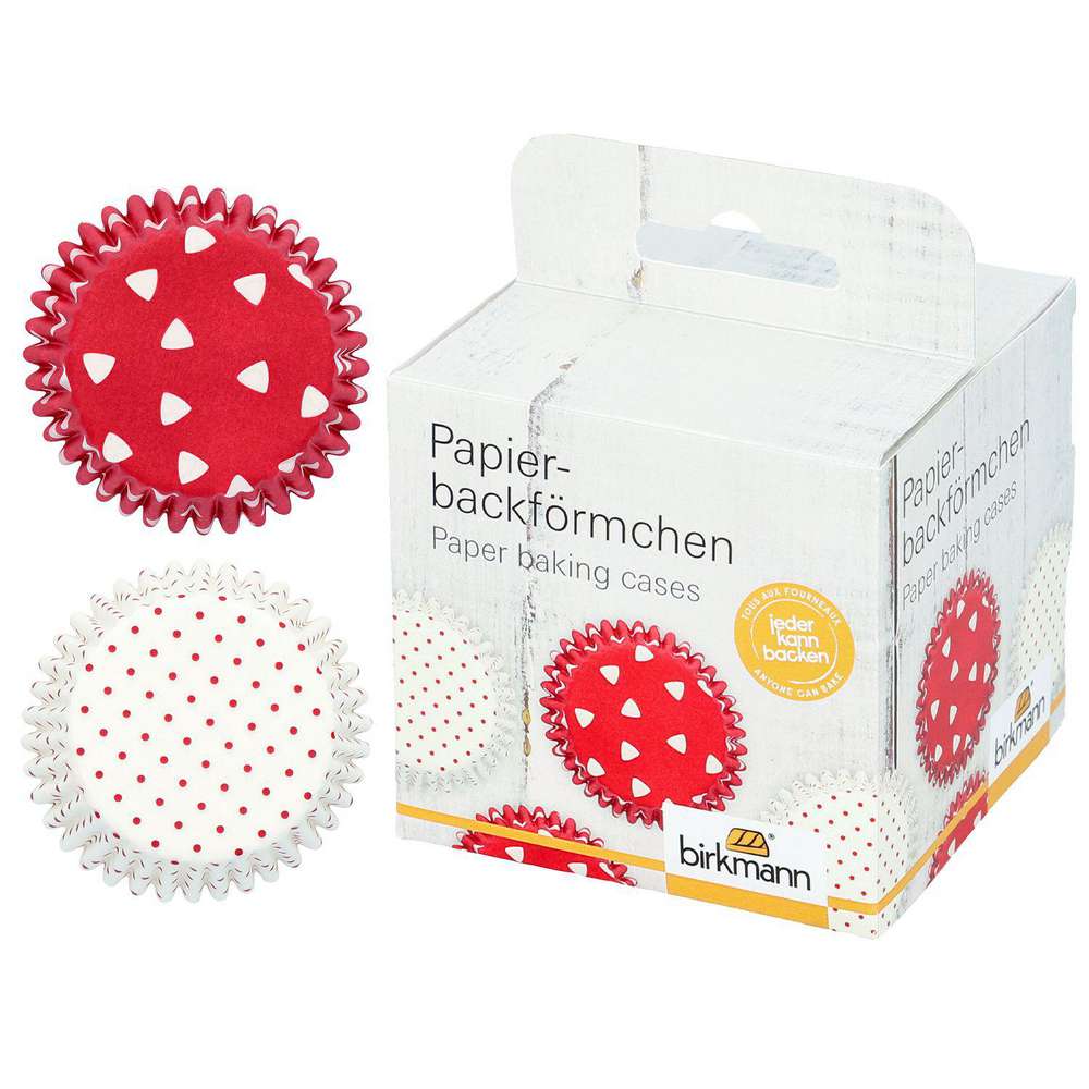 Produktabbildung Birkmann 100 Papierbackförmchen, 7 cm, rot