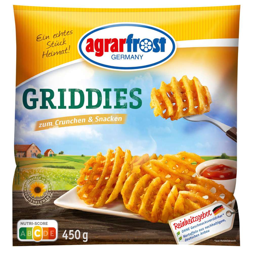 Produktabbildung Agrarfrost Griddies Gitter-Kartoffeln, tiefgekühlt