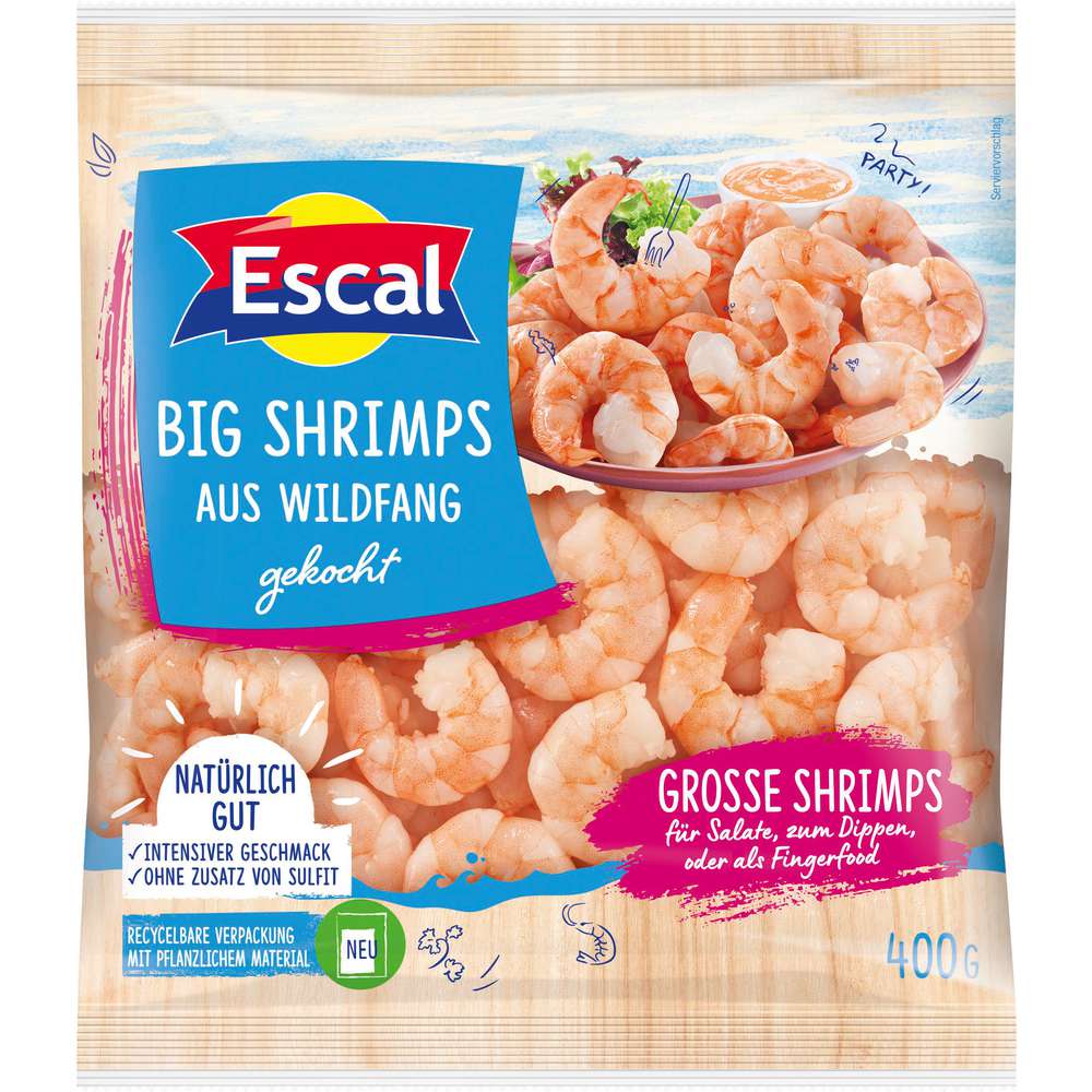 Produktabbildung Escal Big Shrimps gekocht, tiefgekühlt