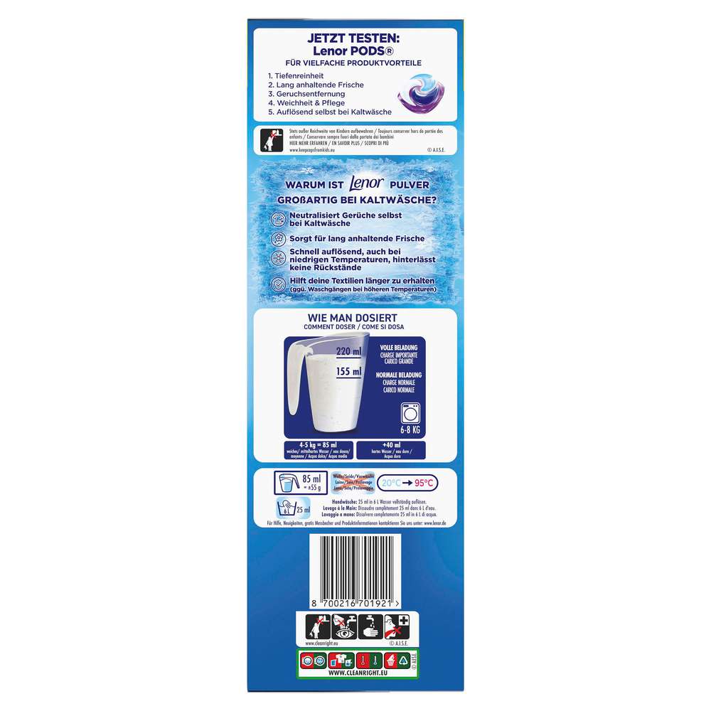 Produktabbildung Lenor Universal-Waschmittel Pulver, Aprilfrisch