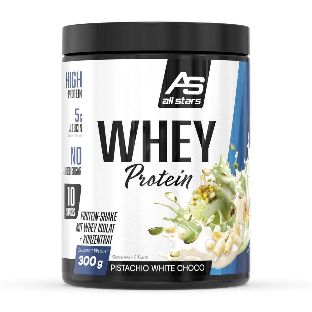 Produktabbildung all stars Whey Protein Riegel Pistazie White Choco