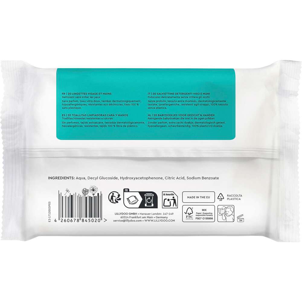 Produktabbildung Lillydoo Feuchttücher für Gesicht & Hände