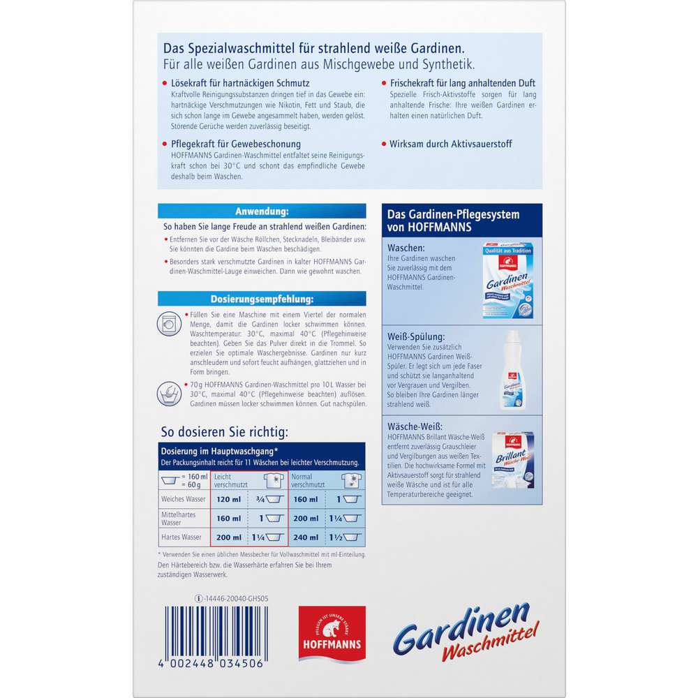 Produktabbildung Hoffmanns Gardinen-Waschmittel, Pulver
