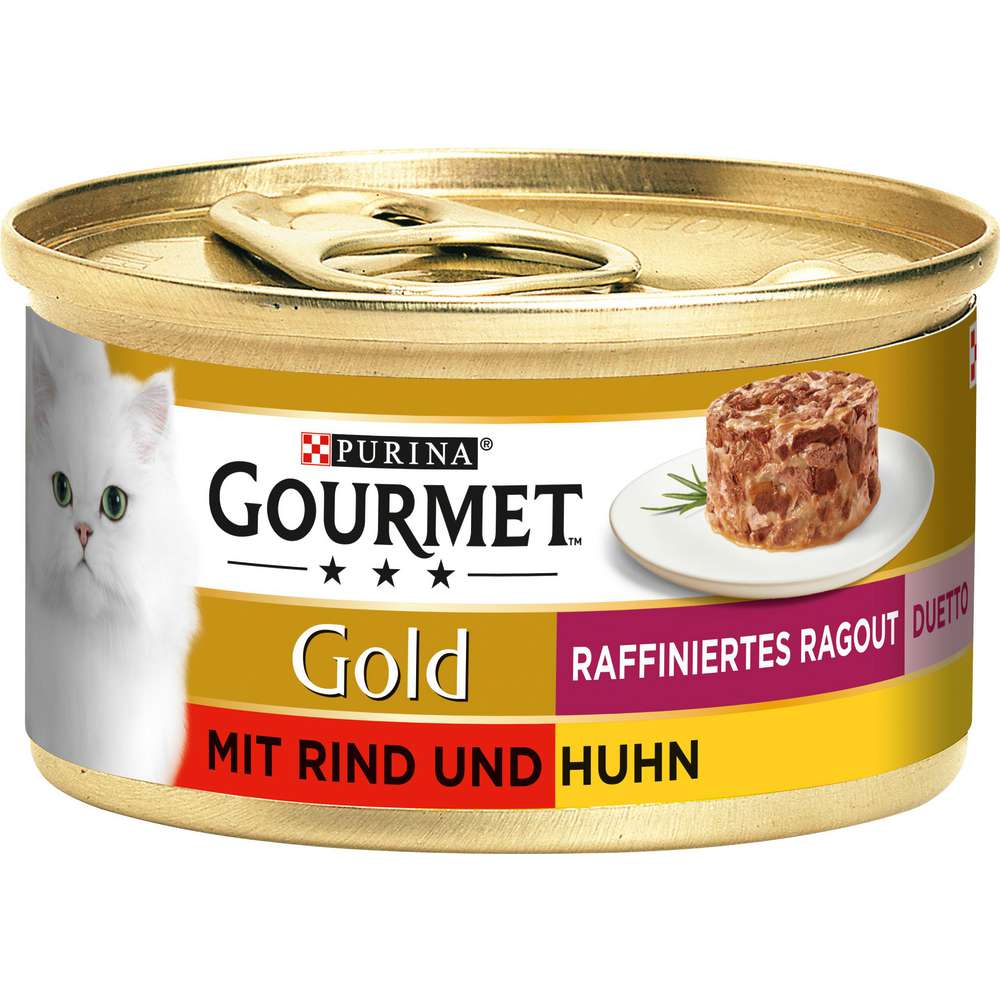 Produktabbildung Purina Katzen-Nassfutter Gourmet Gold, Rind/Huhn