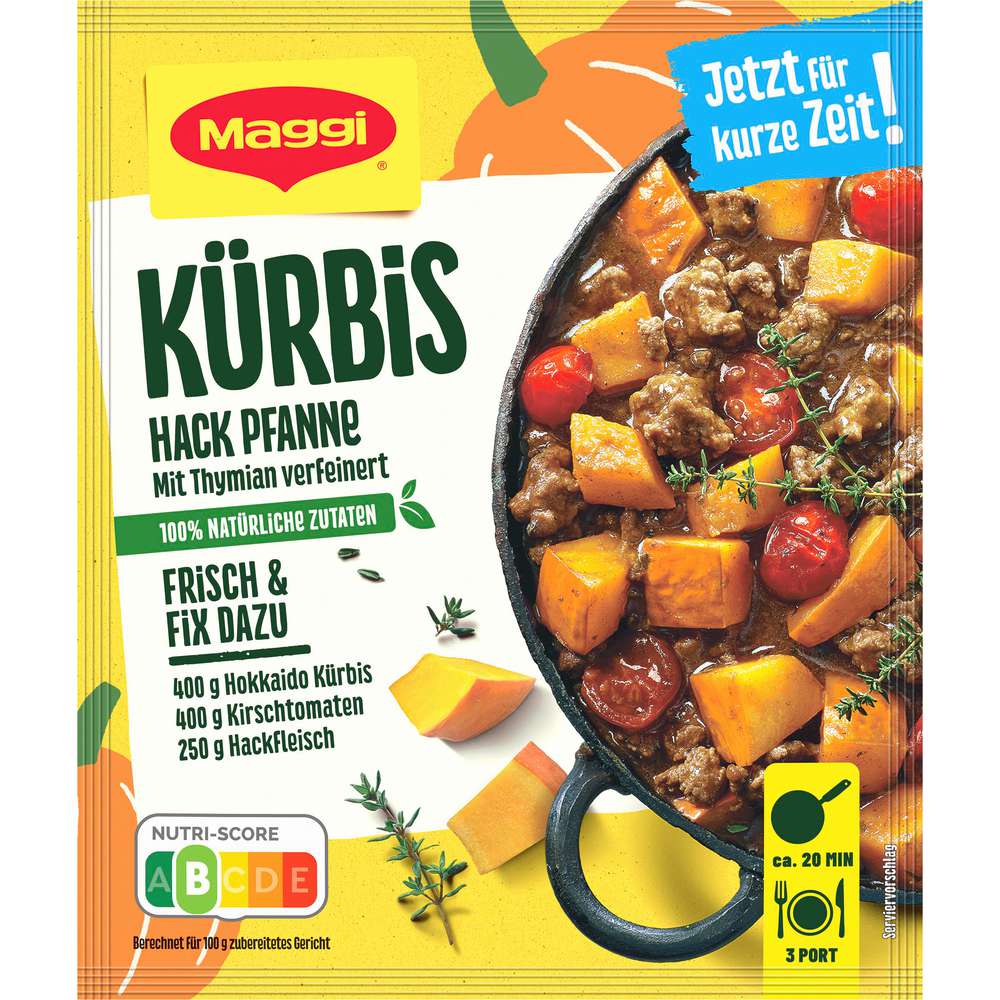 Produktabbildung Maggi Fix-Würzmischung, Kürbis-Hack Pfanne