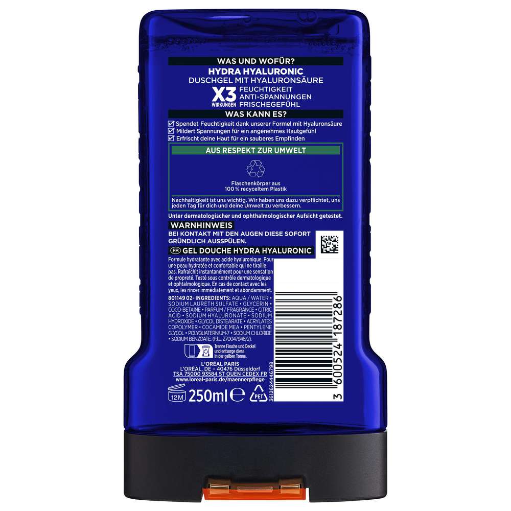 Produktabbildung L´Oreal Men Expert Duschgel, Hydra Hyaluron