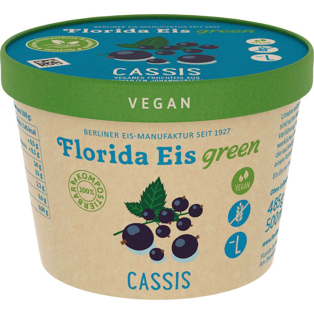 Produktabbildung Florida Eis Veganes Cassis Fruchteis