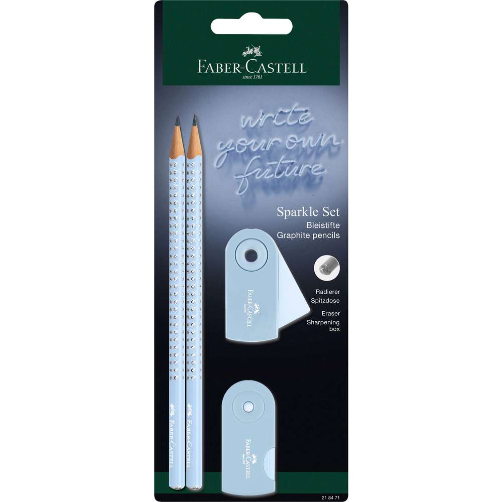 Produktabbildung Faber-Castell Schreibset Sparkle sky blue