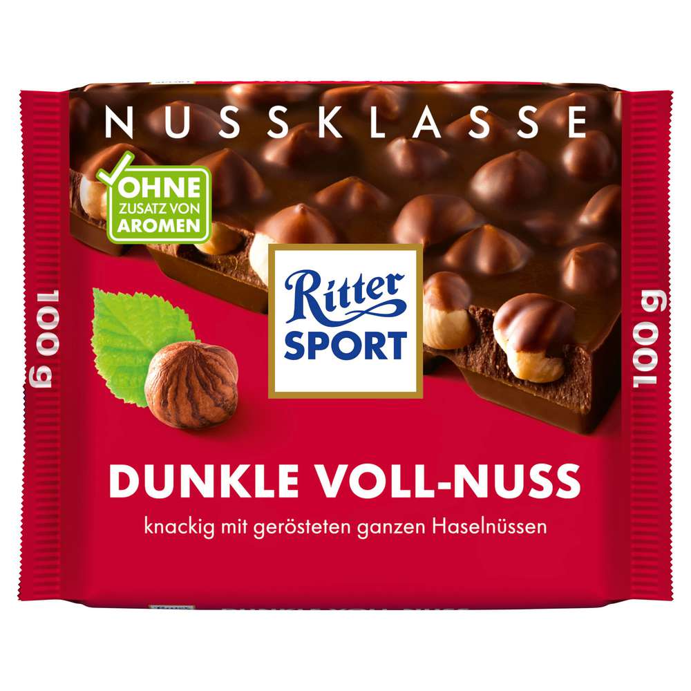Produktabbildung Ritter Sport Tafelschokolade Nussklasse, Dunkle Vollnuss