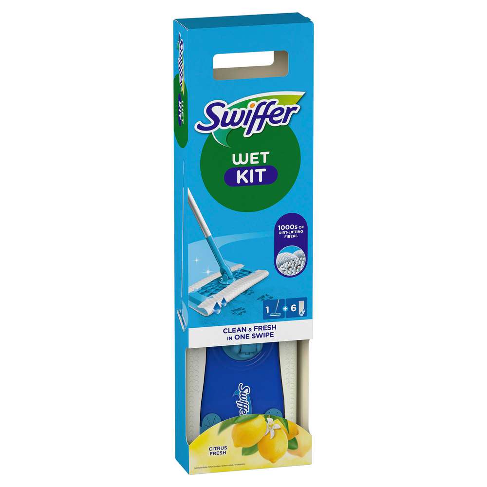 Produktabbildung Swiffer Boden Starterset Blue Wet Kit