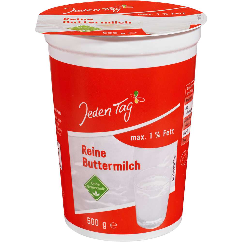 Produktabbildung Jeden Tag Buttermilch, max 1% Fett