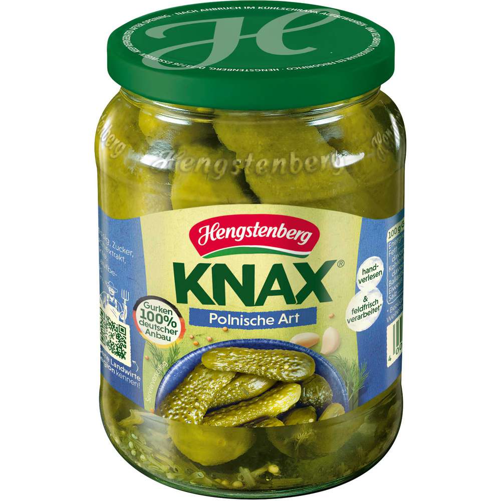 Produktabbildung Hengstenberg Knax Gewürzgurken, Polnisch