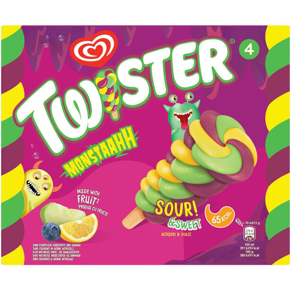Produktabbildung Langnese Stiel-Eis Twister Monstaahh