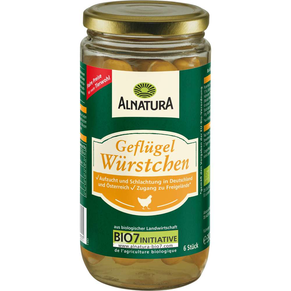 Produktabbildung Alnatura Bio Geflügel Würstchen