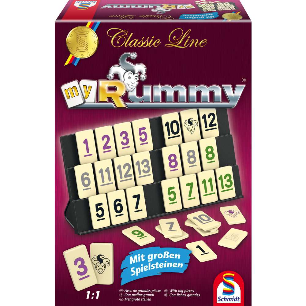 Produktabbildung Schmidt Spiele Classic Line, My Rummy + Spielfiguren
