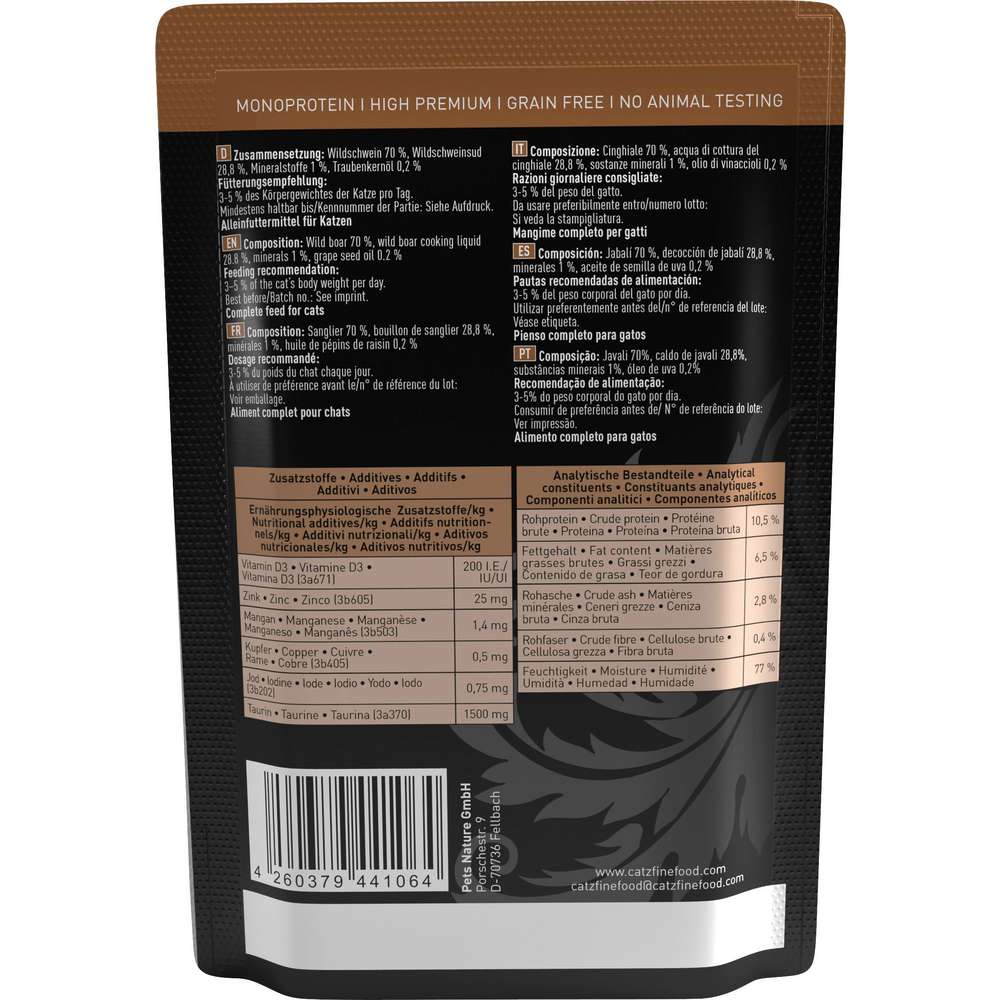 Produktabbildung catz finefood Katzen-Nassfutter Purrrr, N° 109, Schwein