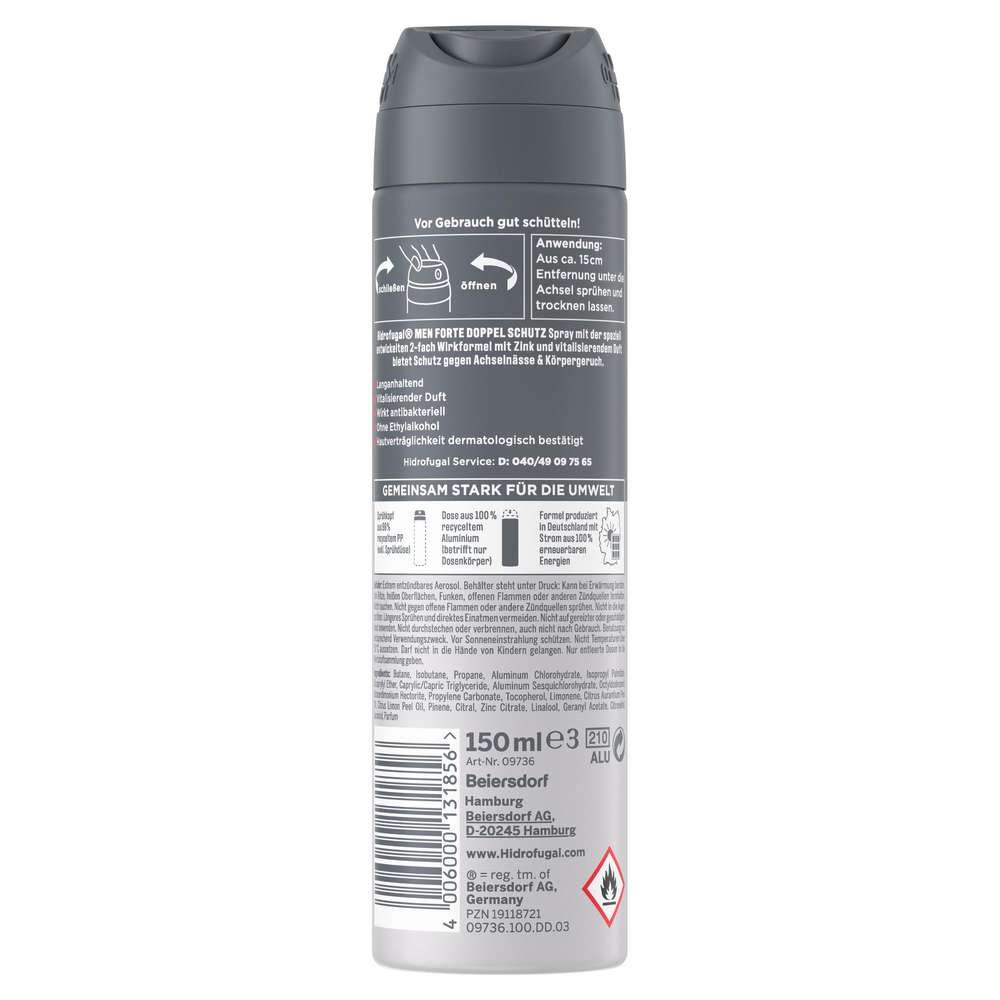 Produktabbildung Hidrofugal Deospray Men Forte Doppelschutz