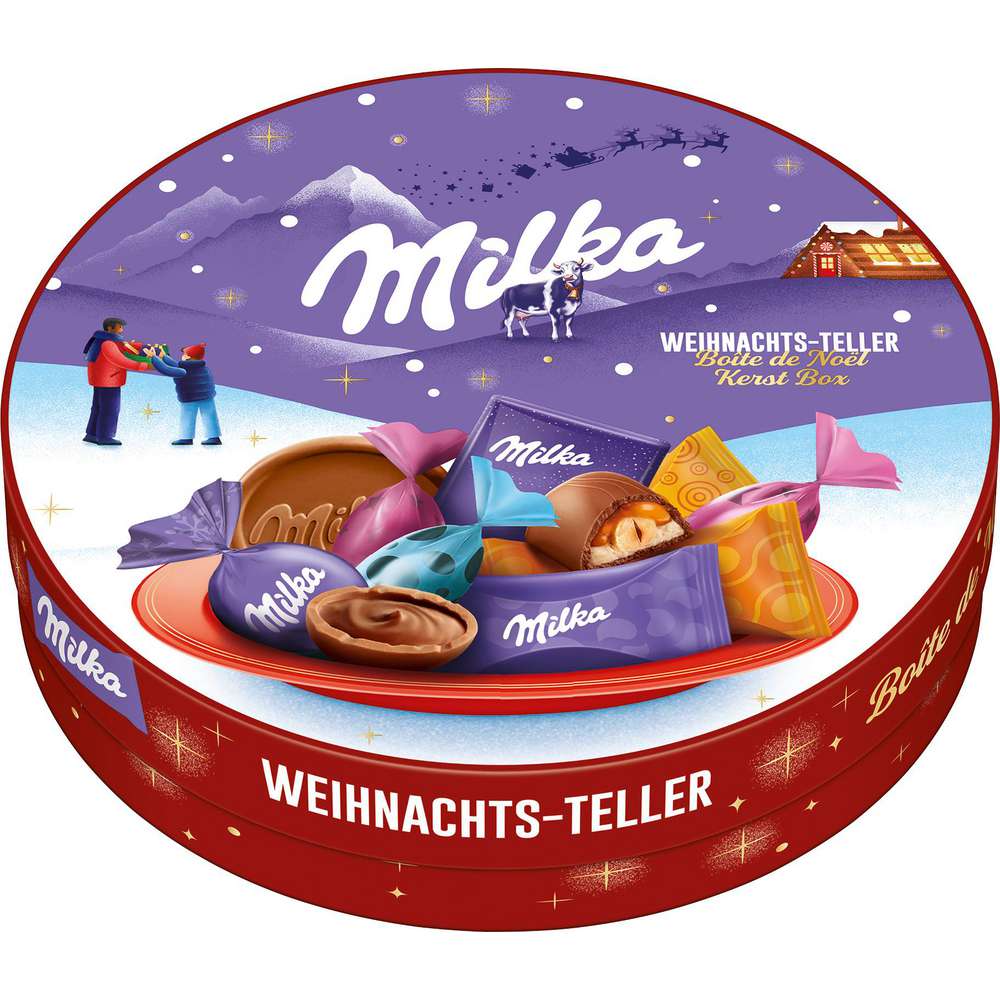 Produktabbildung Milka Weihnachtsteller, Schokoladen-Mix