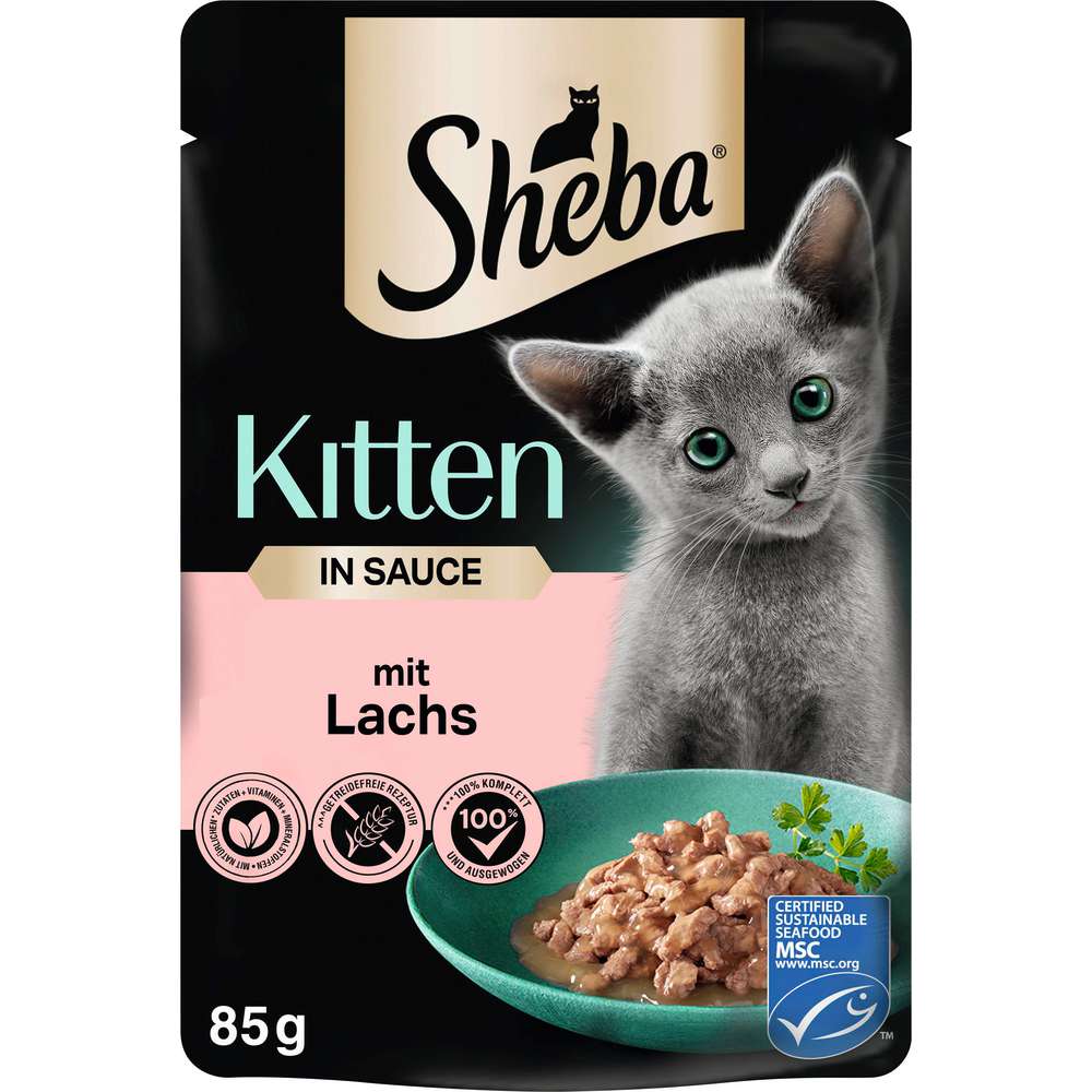 Produktabbildung Sheba Katzen Nassfutter Kitten mit Lachs