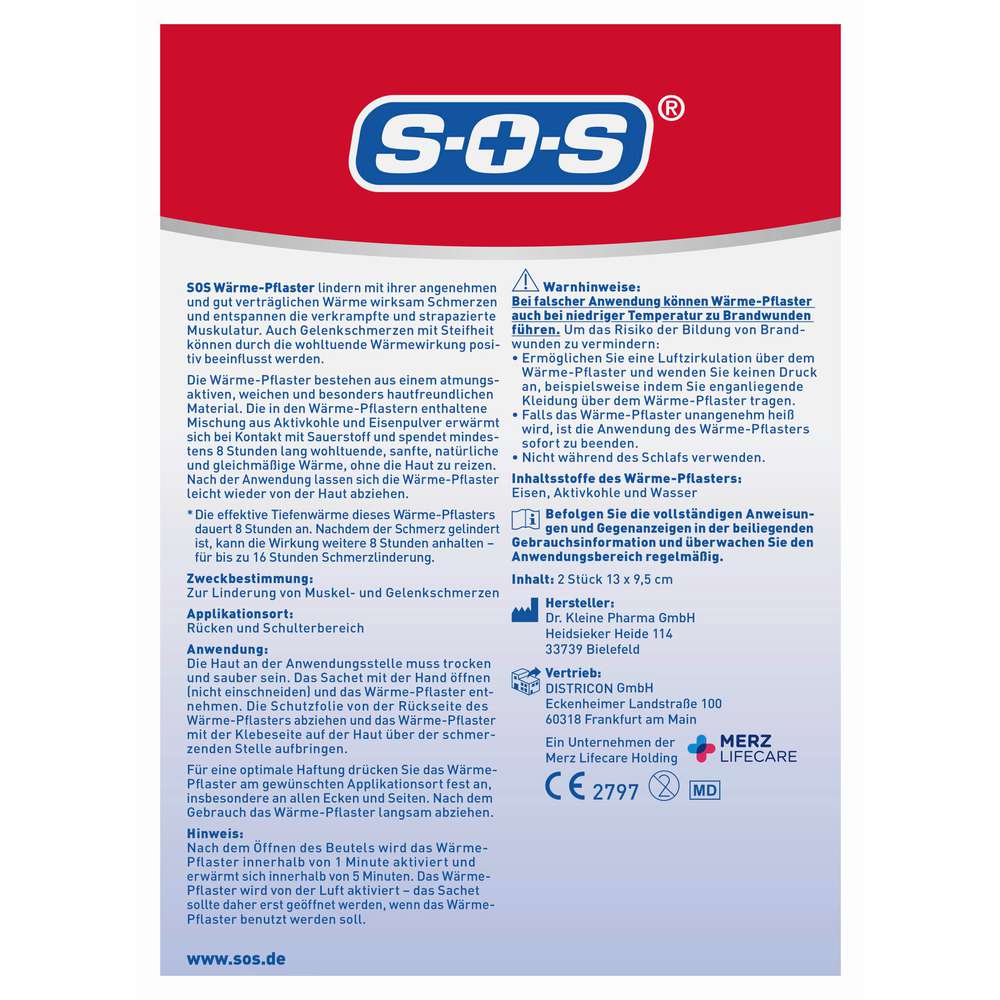 Produktabbildung SOS Wärme-Pflaster, 2 Stück