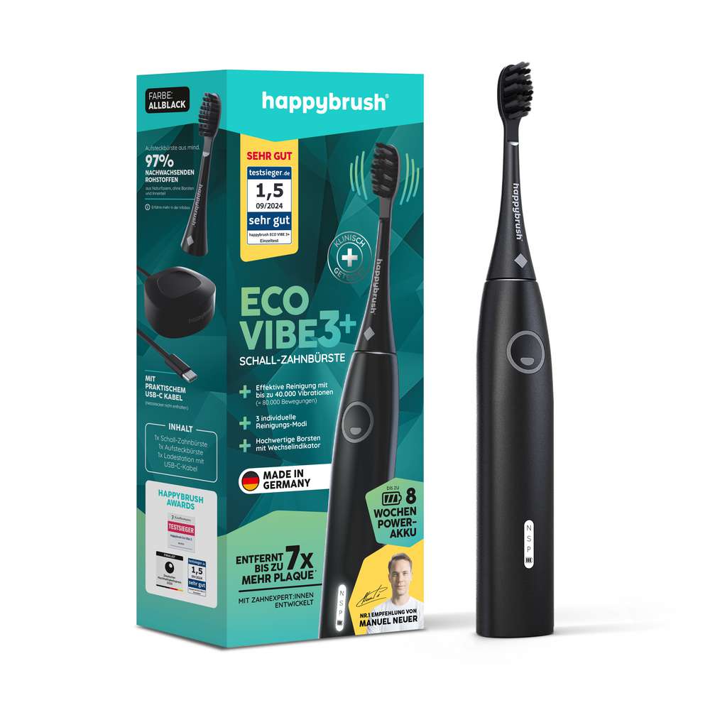 Produktabbildung happybrush Elektrische Zahnbürste Eco Vibe 3+