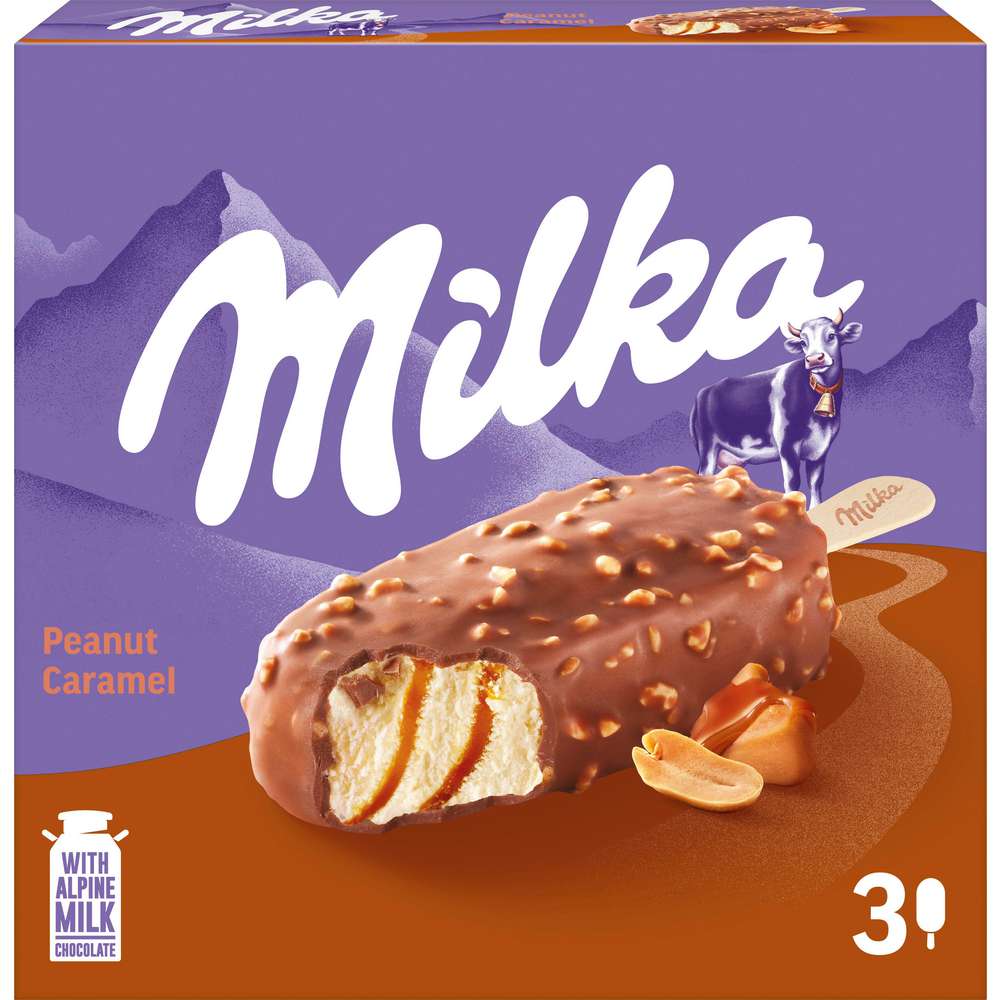 Produktabbildung Milka Stiel-Eis, Caramel