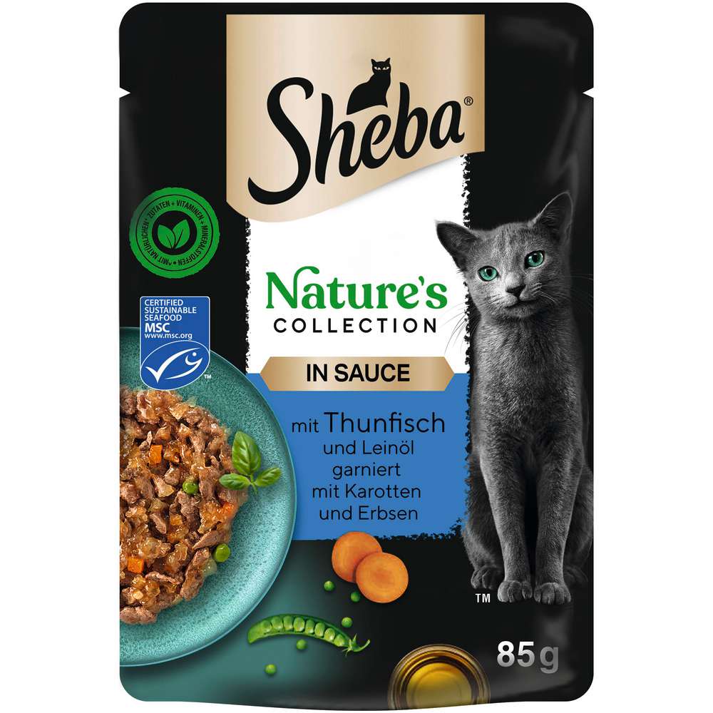Produktabbildung Sheba Katzen-Nassfutter Natures, Thunfisch/Leinöl