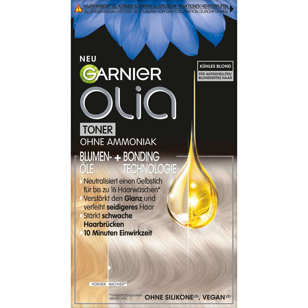 Produktabbildung Garnier Olia Haarfarbe Hi-Shine Toner, 9.1 kühles blond